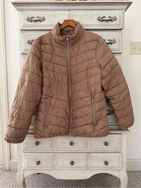 Big Chill Tan Packable Puffer Winter Jacket